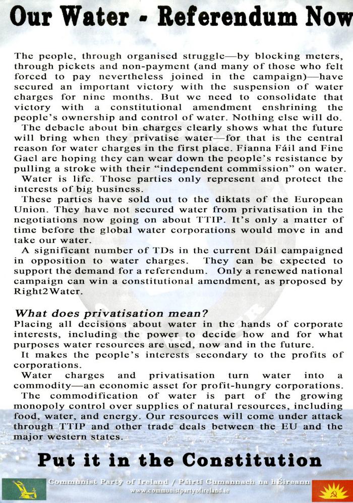 Our Water - Referendum Now